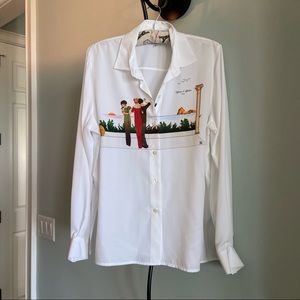 DEFENSE D'AFFICHER
LONG SLEEVE BUTTON DOWN BLOUSE
